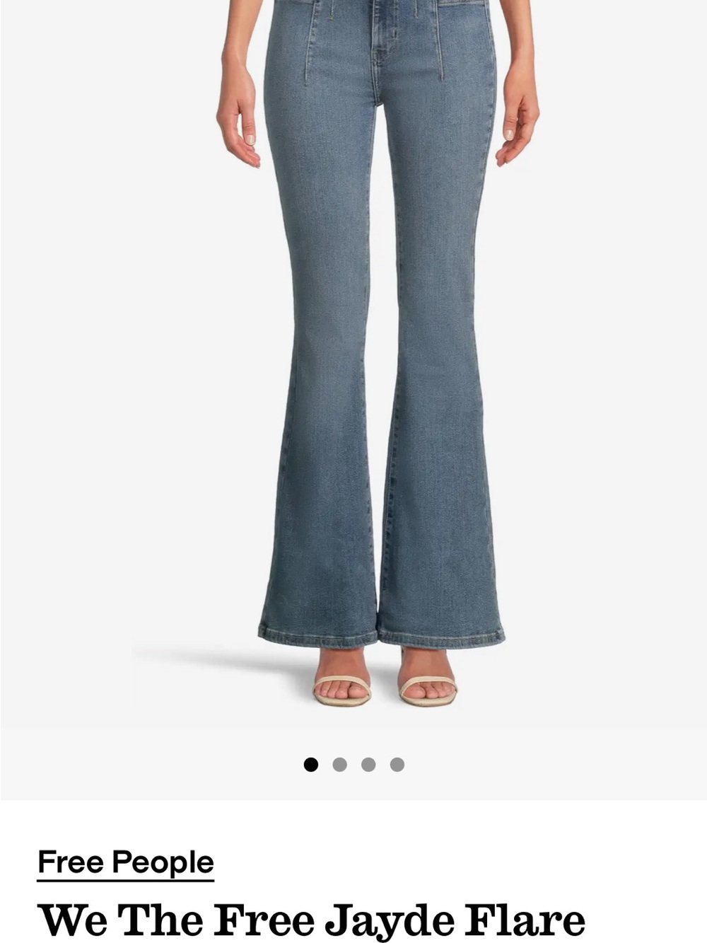 Free People Jayde Flare Leg Jeans in Medium Blue Wash